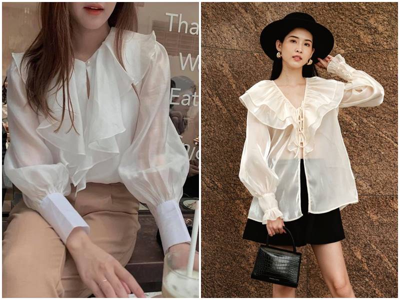 30 mẫu áo kiểu nữ đẹp giúp nàng phối đồ chuẩn fashionista