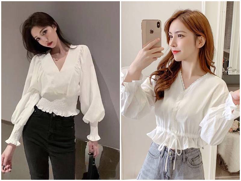 30 mẫu áo kiểu nữ đẹp giúp nàng phối đồ chuẩn fashionista