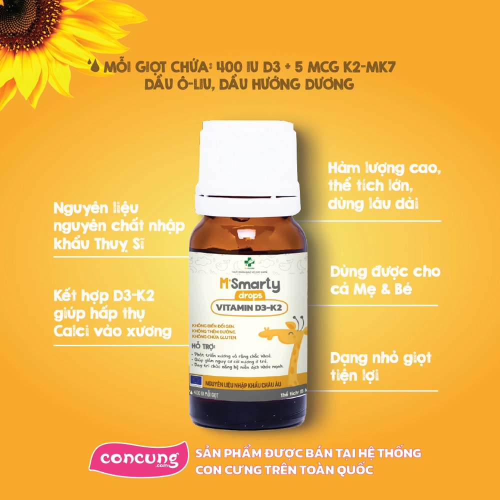 3 lưu ý cần biết để bổ sung Vitamin D3 K2 cho trẻ sơ sinh an toàn, hiệu quả