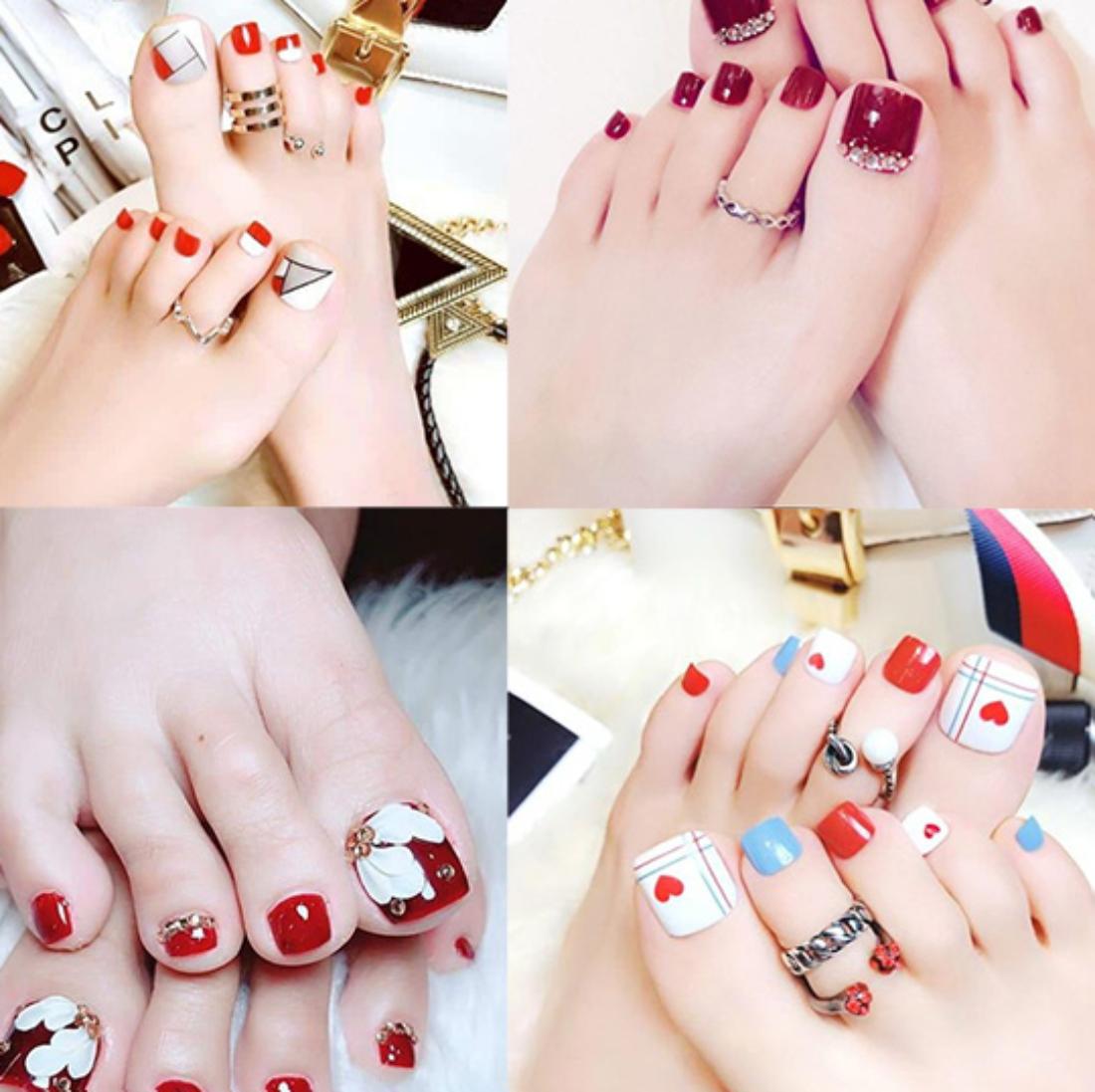 Những mẫu nail chân đẹp đơn giản nhẹ nhàng dẫn đầu xu hướng năm 2024