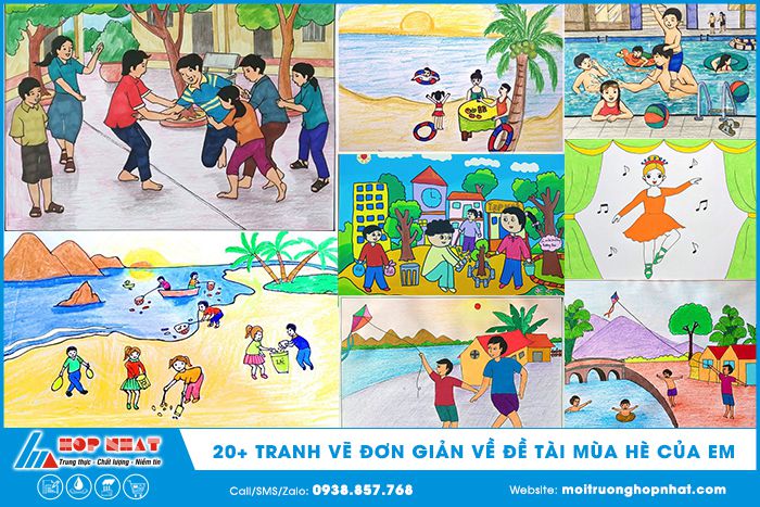 Chia sẻ 20+ Tranh vẽ đơn giản về đề tài Mùa hè của em