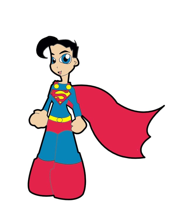 Chibi Siêu Nhân - Bức tranh siêu đẹp và dễ thương về Superman