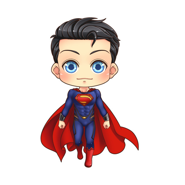 Chibi Siêu Nhân - Bức tranh siêu đẹp và dễ thương về Superman